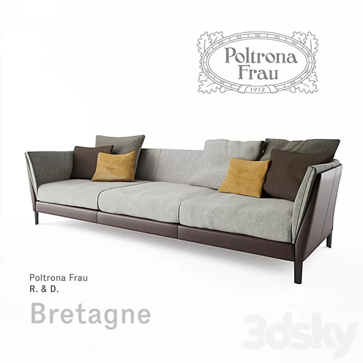 Poltrona Frau Bretagne Sofa 3-seater