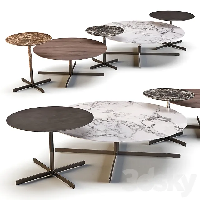 Poltrona Frau: Coffee Tables - Bob 3D Model