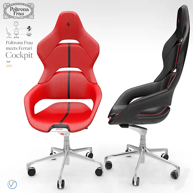 Poltrona Frau Ferrari Cockpit Chair - Year 2017 3D Model