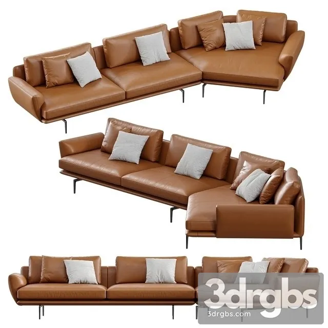 Poltrona Frau Get Back Sofa 3D Model Free