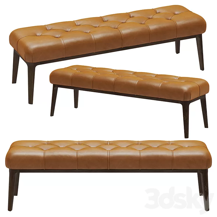Poltrona Frau Glenn bench 3D Model