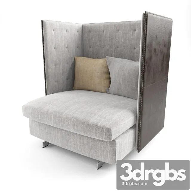 Poltrona Frau Gran Torino Hb Large Armchair 3D Model Free
