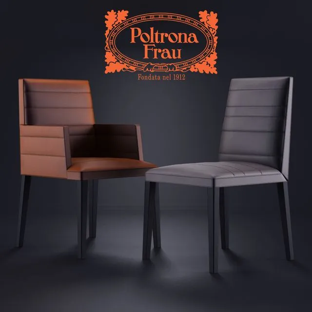 Poltrona Frau Louise Armchair Chair 3D Model