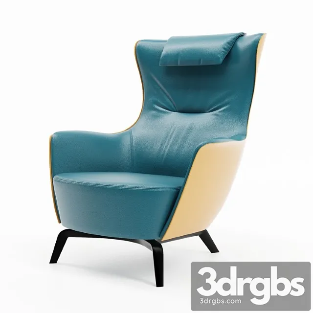 Poltrona frau mamy blue 3D Model Free