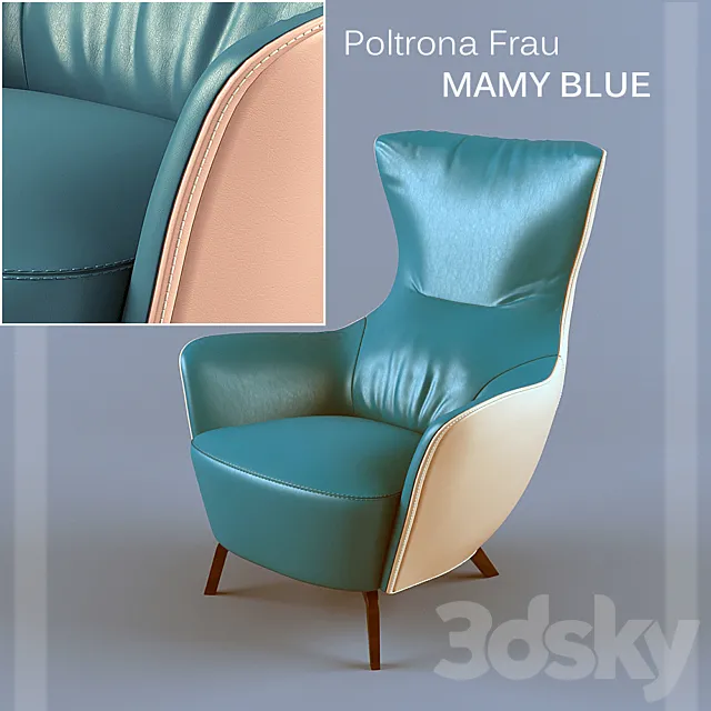 POLTRONA FRAU MAMY BLUE 3D Model