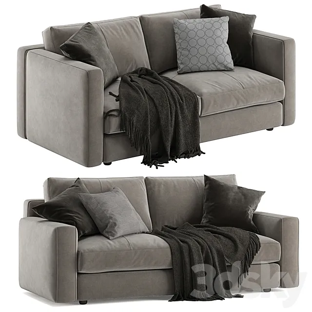 Poltrona Frau Massimosistema sofa 2 seats 3D Model