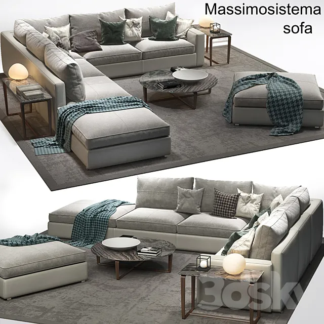 Poltrona Frau set 001 3D Model