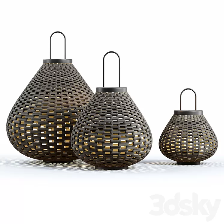Poltrona Frau - Sparkler Lanterns by Kensaku Oshiro 3D Model Free