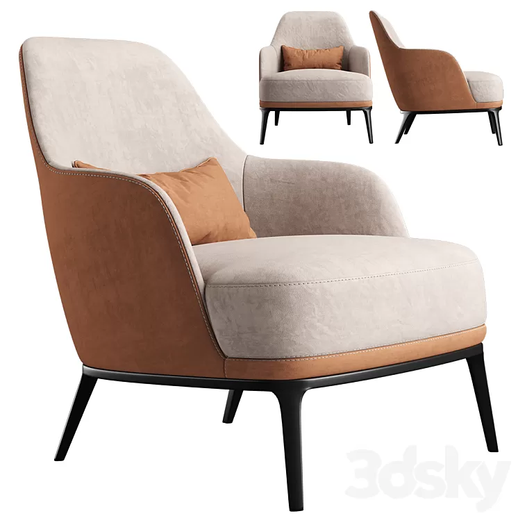 Poly F Armchair 3D Model
