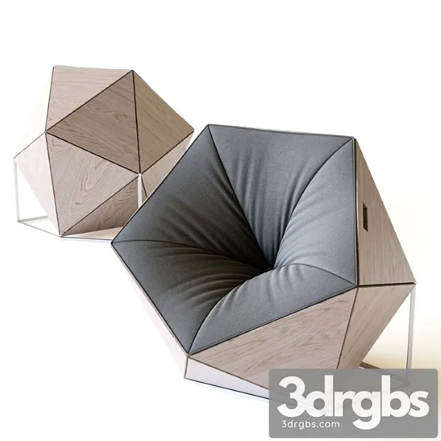 Polygonal Chair 3 3D Model Free