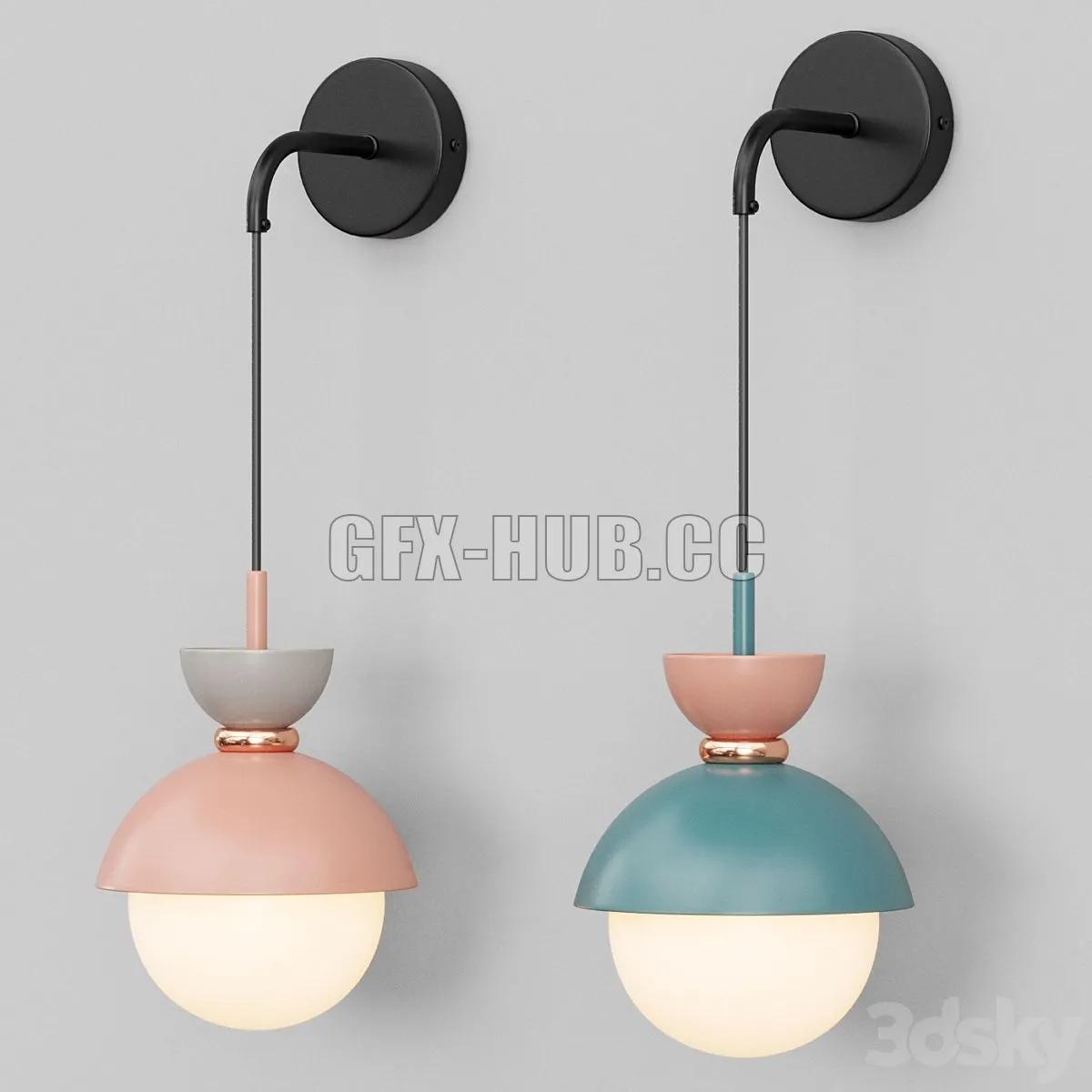 POMPON WALL Lampatron 3D Model