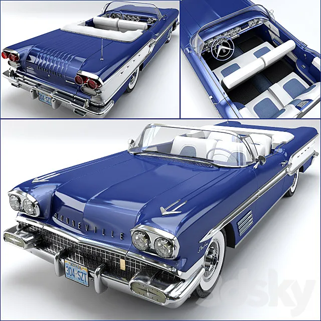 Pontiac _ Bonneville. 1958 3DModel