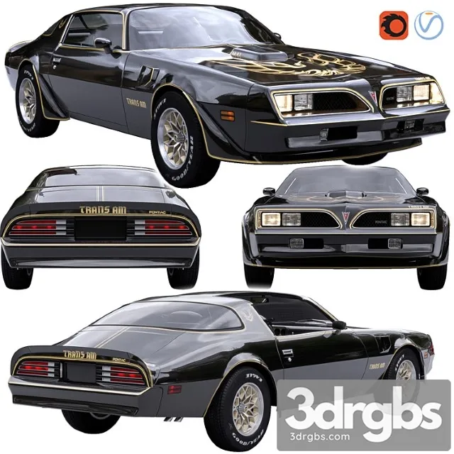 Pontiac Firebird Trans Am 1977 3D Model Free