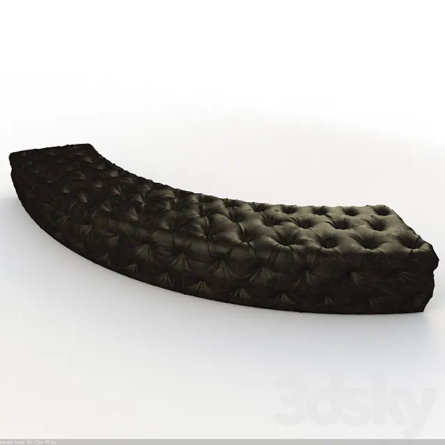 Poof semicircular 3D Model