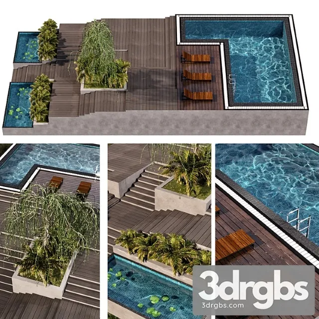 Pool No30 Landscape 1 3D Model Free
