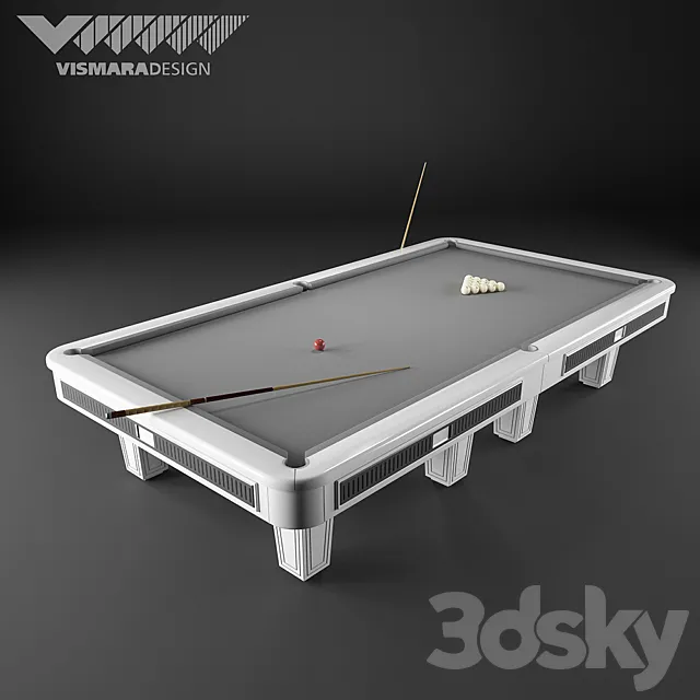 Pool table Vismara Design RUSSIAN POOL - ART DECO 3D Model