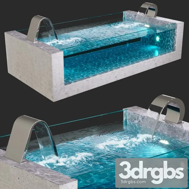 Pool Waterfalls 3D Model Free