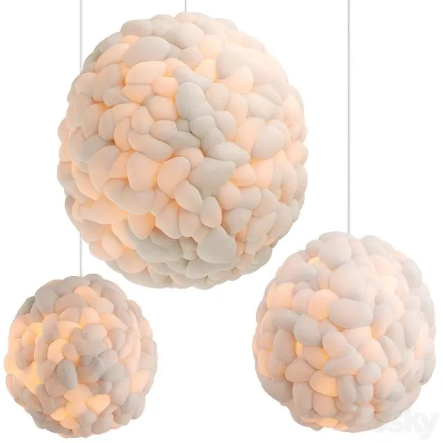 Popcorn and Cloud Lamp by Helen Loom 3D Model