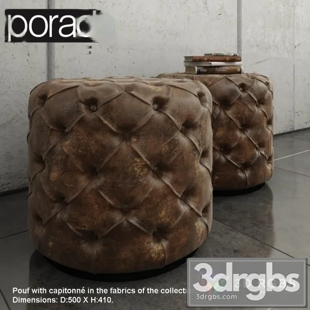 Porada Alcide Pouf 3D Model Free