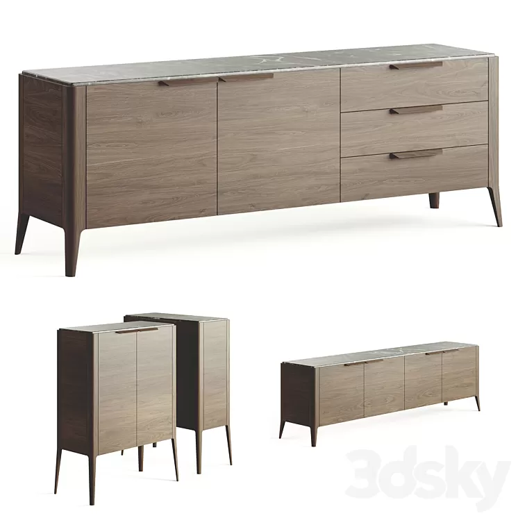 Porada Atlante Chest Of Drawers 3D Model Free