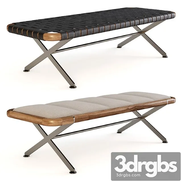 Porada Bench Axxia And Axxia Cuoio 3D Model Free