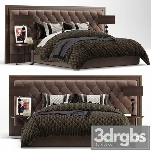 Porada Brown Bed 3D Model Free