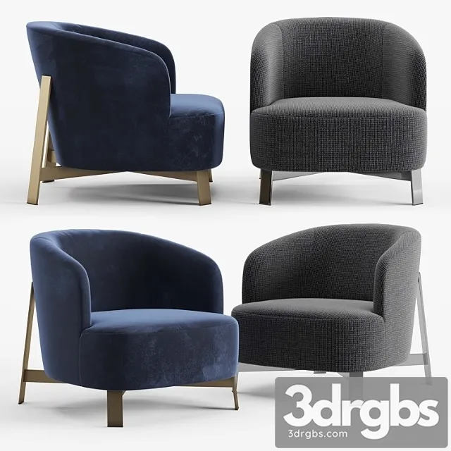 Porada copine steel armchair 3D Model Free