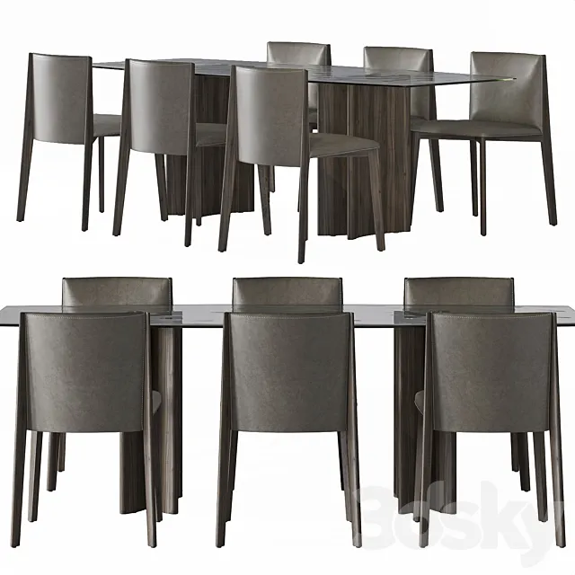 porada dining set v4 3DModel