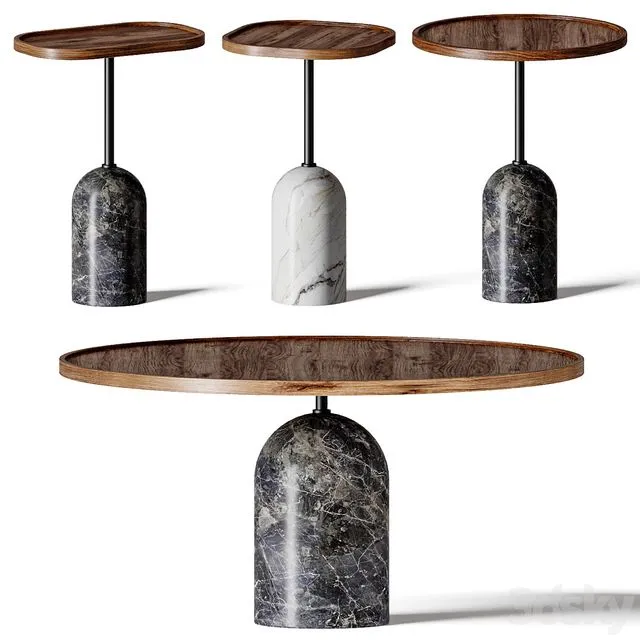 Porada Ekero Coffee and Side Tables 3D Model