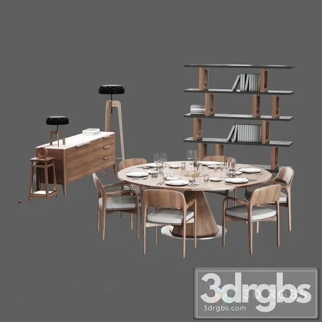 Porada Funiture Set 3D Model Free