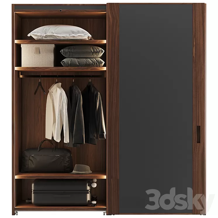 Porada Gladko Wardrobe 3D Model Free