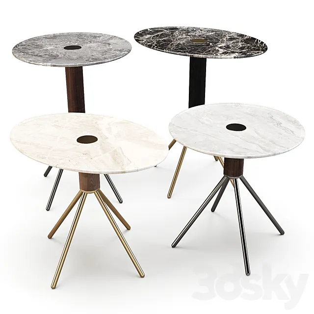 Porada: Jelly Marmo - Side Tables 3D Model