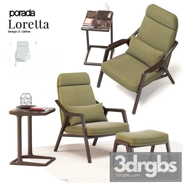 Porada Loretta Armchair 3D Model Free