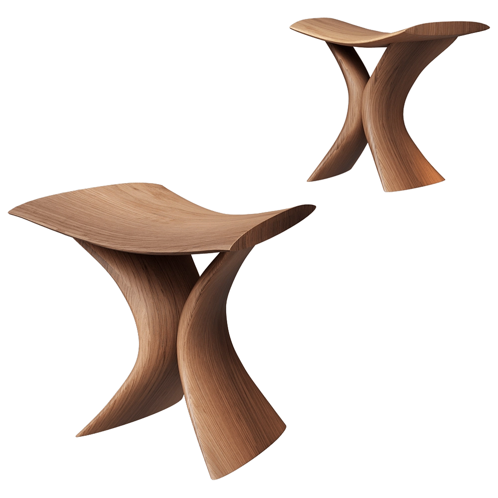 Porada - Low stool TORII 3D Model