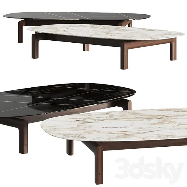 Porada Quay Ovale Center Tables 3DModel