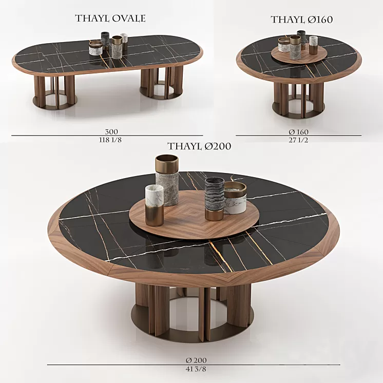 porada table THAYL 3 items
