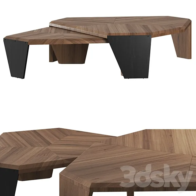 Porada Tortuga Tavolino Coffee Tables 3DModel