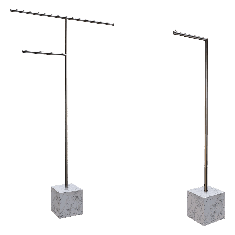 Porada - Towel and paper holder Bivio 3D Model