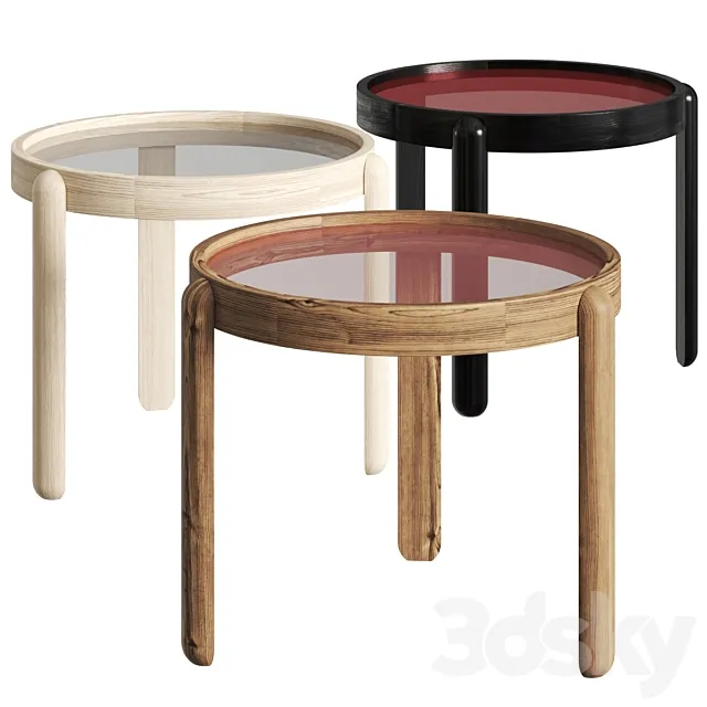 Porada Trittico Coffee Tables 3DModel