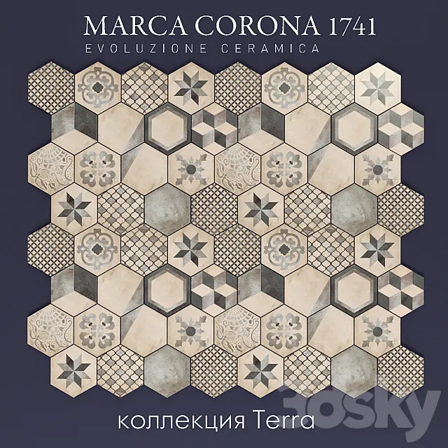 Porcelain Marca Corona Terra 3D Model