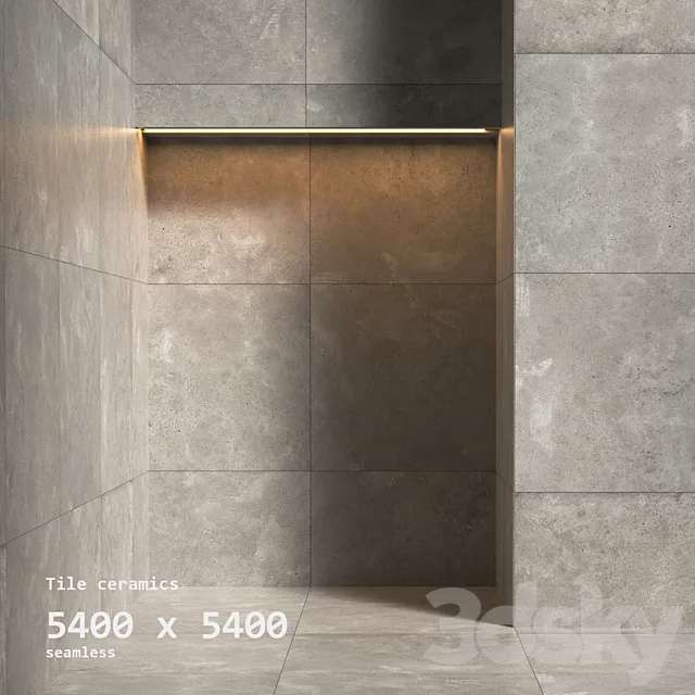 Porcelain stoneware for concrete 3D Model