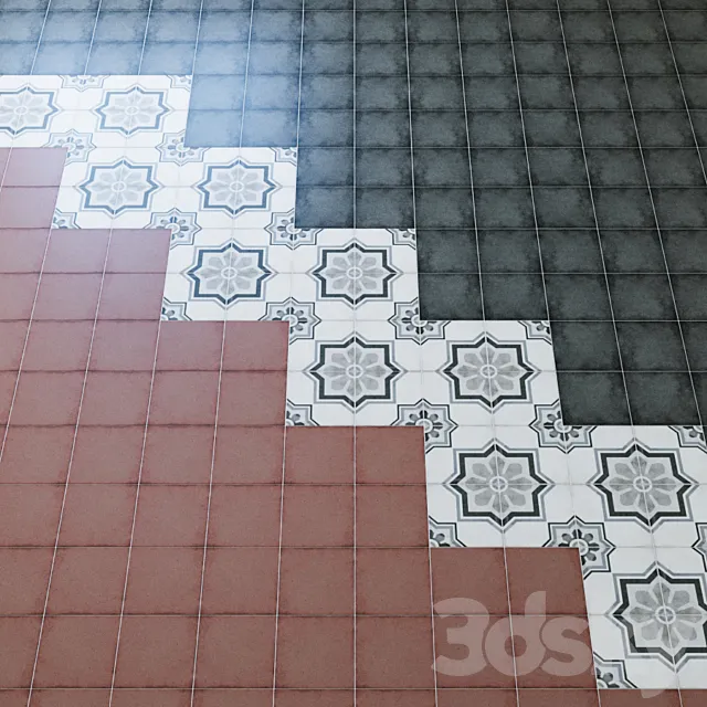 Porcelain tile collection EQUIPE ART NOUVEAU _ EKIPE AR NUVO 20x20 3DModel