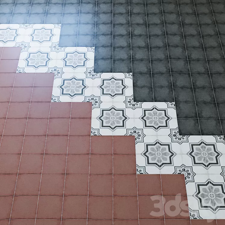 Porcelain tile collection EQUIPE ART NOUVEAU / EKIPE AR NUVO 20x20 3D Model