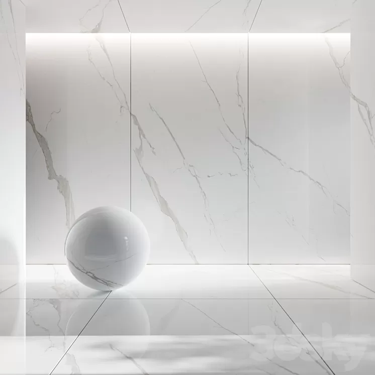 Porcelain tile Extra white 3D Model