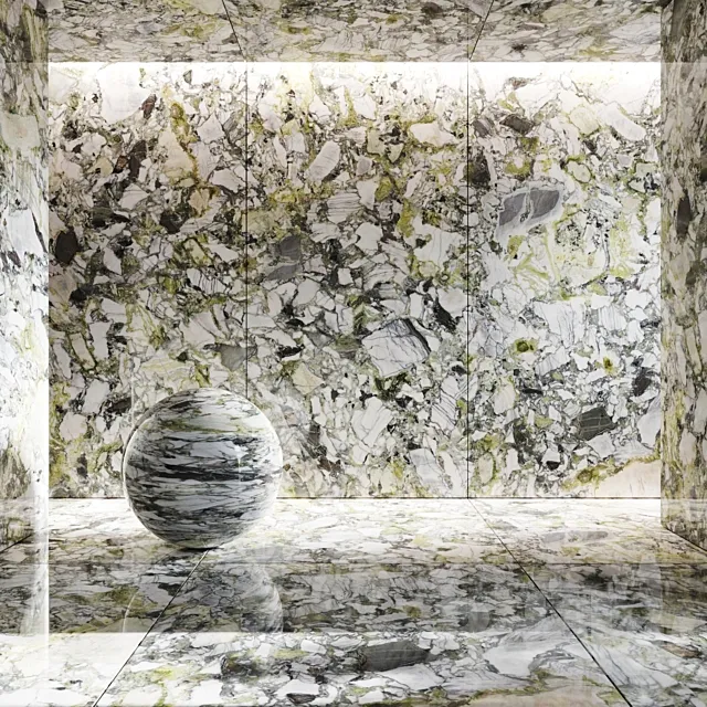 Porcelain tile Ocean white 3D Model