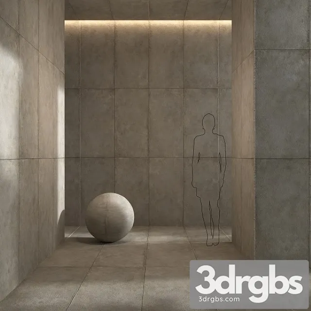 Porcelain Tile Roc Ancien Roc Blanc 3D Model Download