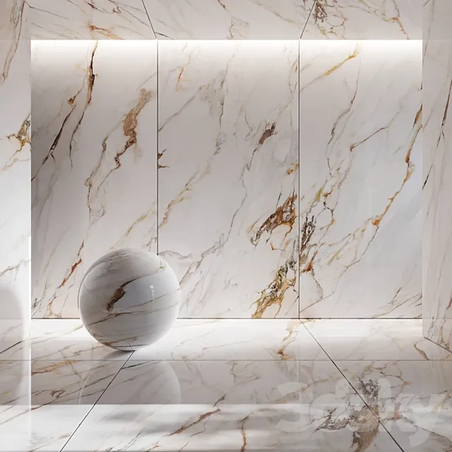 Porcelain tiles Calacatta Gold 3D Model
