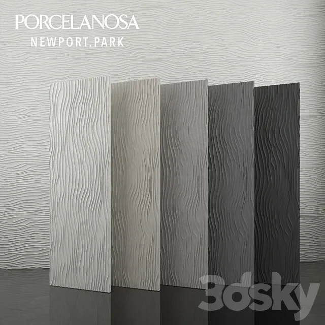 PORCELANOSA NEWPORT PARK tile wave 3DModel