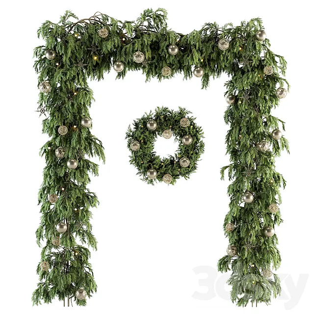 porch decorating christmas - Christmas Set 22 3D Model