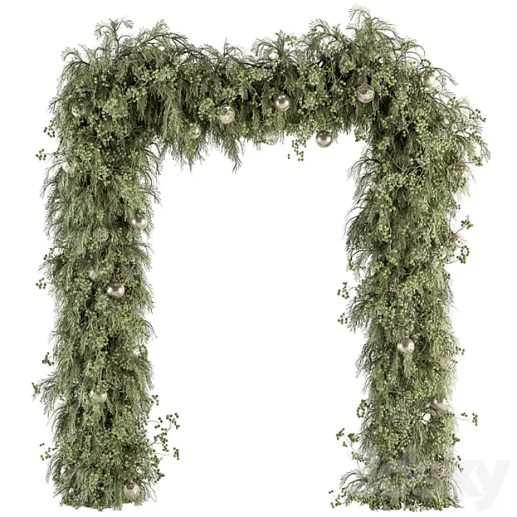 porch decorating Christmas - Christmas Set 32 3D Model Free